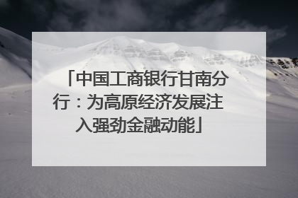 中国工商银行甘南分行：为高原经济发展注入强劲金融动能