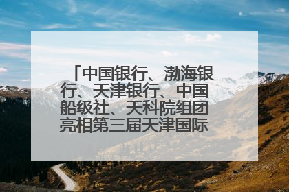 中国银行、渤海银行、天津银行、中国船级社、天科院组团亮相第三届天津国际航运展 输出航运服务“中国方案”