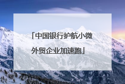 中国银行护航小微外贸企业加速跑