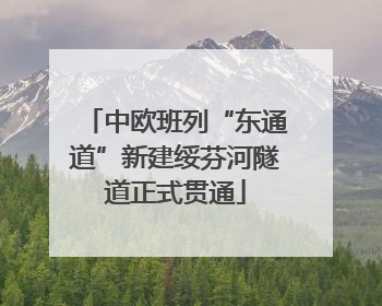 中欧班列“东通道”新建绥芬河隧道正式贯通