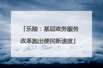 乐陵：基层政务服务改革跑出便民新速度