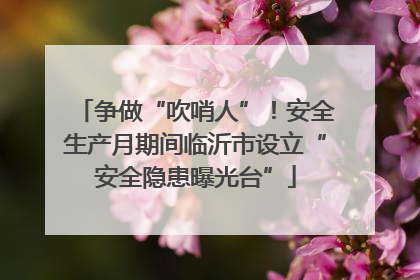 争做“吹哨人”！安全生产月期间临沂市设立“安全隐患曝光台”