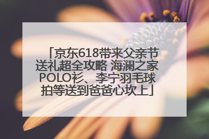 京东618带来父亲节送礼超全攻略 海澜之家POLO衫、李宁羽毛球拍等送到爸爸心坎上