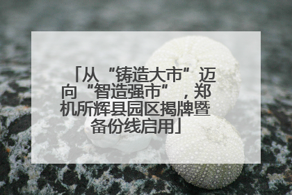 从“铸造大市”迈向“智造强市”，郑机所辉县园区揭牌暨备份线启用
