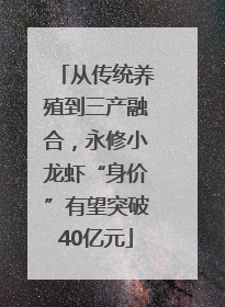 从传统养殖到三产融合，永修小龙虾“身价”有望突破40亿元