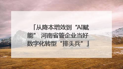 从降本增效到“AI赋能” 河南省管企业当好数字化转型“排头兵”
