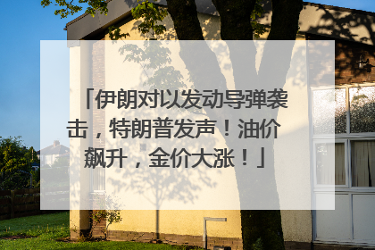 伊朗对以发动导弹袭击，特朗普发声！油价飙升，金价大涨！