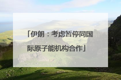 伊朗：考虑暂停同国际原子能机构合作