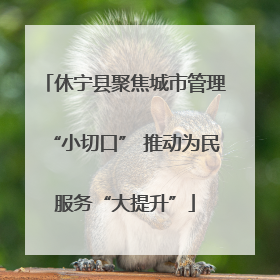 休宁县聚焦城市管理“小切口” 推动为民服务“大提升”