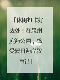 休闲打卡好去处！在泉州滨海公园，感受夏日海岸叙事诗