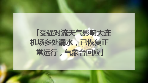 受强对流天气影响大连机场多处漏水，已恢复正常运行，气象台回应