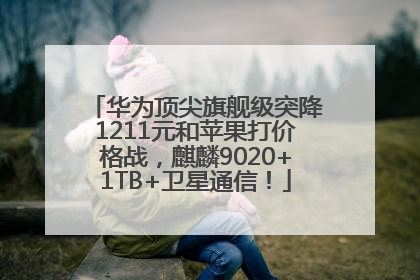 华为顶尖旗舰级突降1211元和苹果打价格战，麒麟9020+1TB+卫星通信！