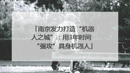 南京发力打造“机器人之城”：用3年时间“强攻”具身机器人