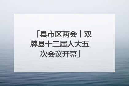 县市区两会丨双牌县十三届人大五次会议开幕