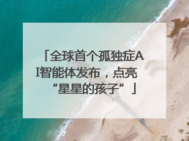 全球首个孤独症AI智能体发布，点亮“星星的孩子”