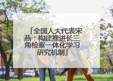 全国人大代表宋燕：构建推进长三角检察一体化学习研究机制