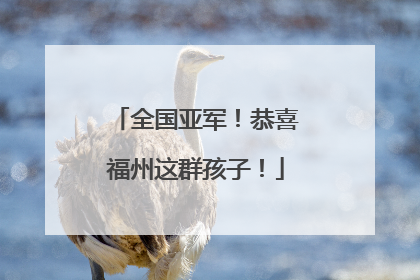 全国亚军！恭喜福州这群孩子！