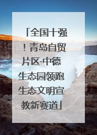 全国十强！青岛自贸片区·中德生态园领跑生态文明宣教新赛道