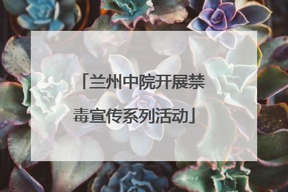 兰州中院开展禁毒宣传系列活动