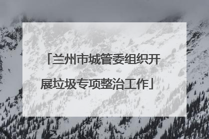 兰州市城管委组织开展垃圾专项整治工作
