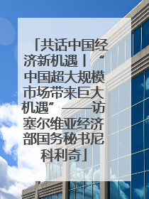 共话中国经济新机遇丨“中国超大规模市场带来巨大机遇”——访塞尔维亚经济部国务秘书尼科利奇