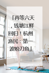 再等六天，钱塘江鲜回归！杭州渔民：第一波盼刀鱼