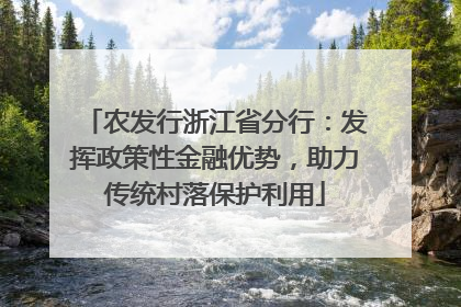 农发行浙江省分行：发挥政策性金融优势，助力传统村落保护利用