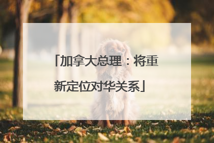 加拿大总理：将重新定位对华关系