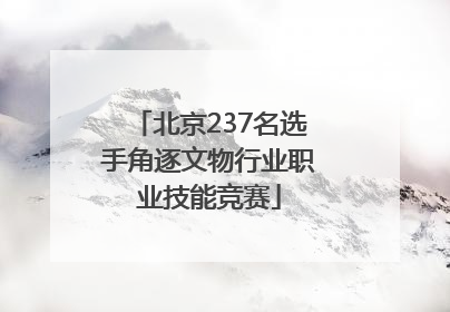 北京237名选手角逐文物行业职业技能竞赛