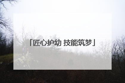 匠心护幼 技能筑梦
