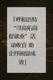 呼和浩特“寻岗拓岗促就业”活动收官 助企纾困显成效