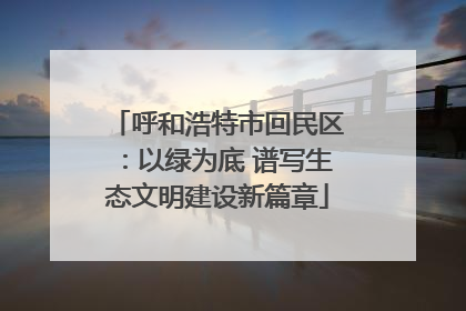 呼和浩特市回民区：以绿为底 谱写生态文明建设新篇章