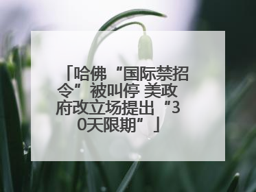 哈佛“国际禁招令”被叫停 美政府改立场提出“30天限期”