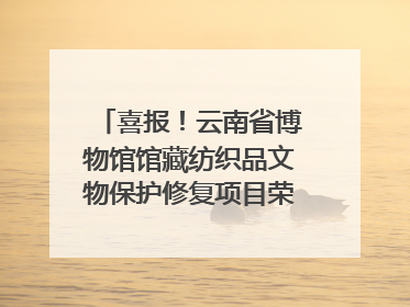 喜报！云南省博物馆馆藏纺织品文物保护修复项目荣获全国十佳
