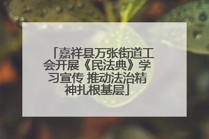 嘉祥县万张街道工会开展《民法典》学习宣传 推动法治精神扎根基层