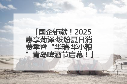 国企钜献！2025惠享菏泽·缤纷夏日消费季暨“华瑞·华小粮”青岛啤酒节启幕！