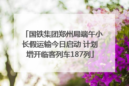 国铁集团郑州局端午小长假运输今日启动 计划增开临客列车187列