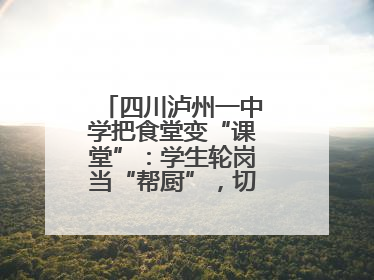 四川泸州一中学把食堂变“课堂”：学生轮岗当“帮厨”，切菜掌勺样样试