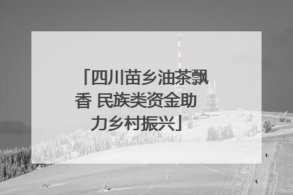 四川苗乡油茶飘香 民族类资金助力乡村振兴