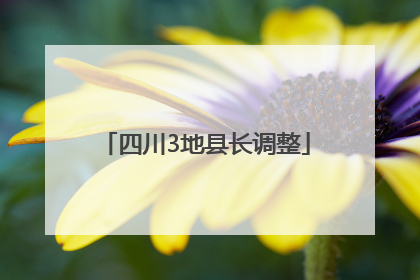 四川3地县长调整