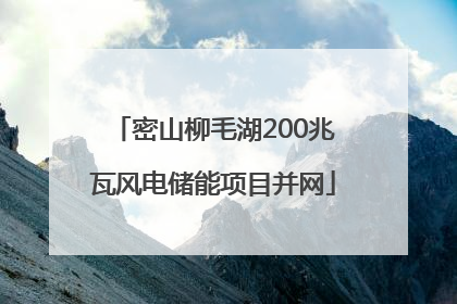 密山柳毛湖200兆瓦风电储能项目并网