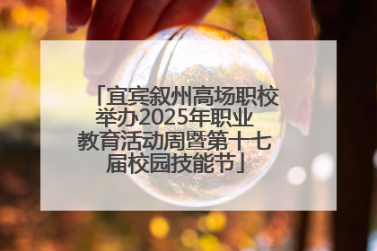 宜宾叙州高场职校举办2025年职业教育活动周暨第十七届校园技能节