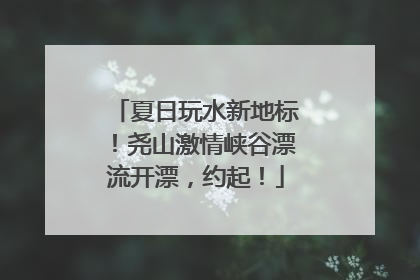 夏日玩水新地标！尧山激情峡谷漂流开漂，约起！