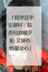 夏津县平安湖村：粽香包意暖夕阳 艾锤传情敬老心
