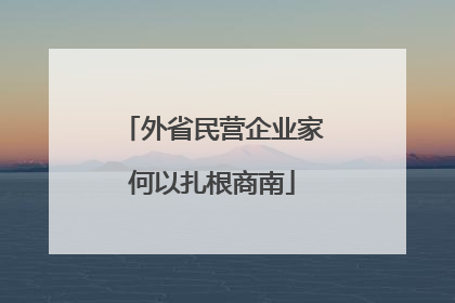 外省民营企业家何以扎根商南