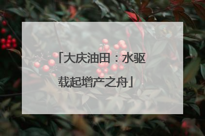 大庆油田：水驱载起增产之舟