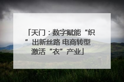 天门：数字赋能“织”出新丝路 电商转型激活“衣”产业