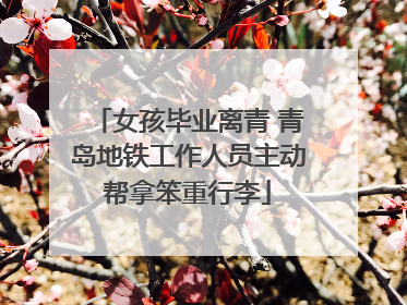 女孩毕业离青 青岛地铁工作人员主动帮拿笨重行李