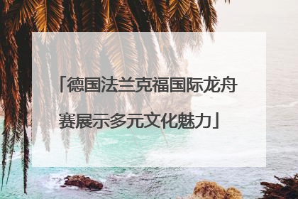 德国法兰克福国际龙舟赛展示多元文化魅力