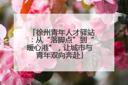 徐州青年人才驿站：从“落脚点”到“暖心港”，让城市与青年双向奔赴